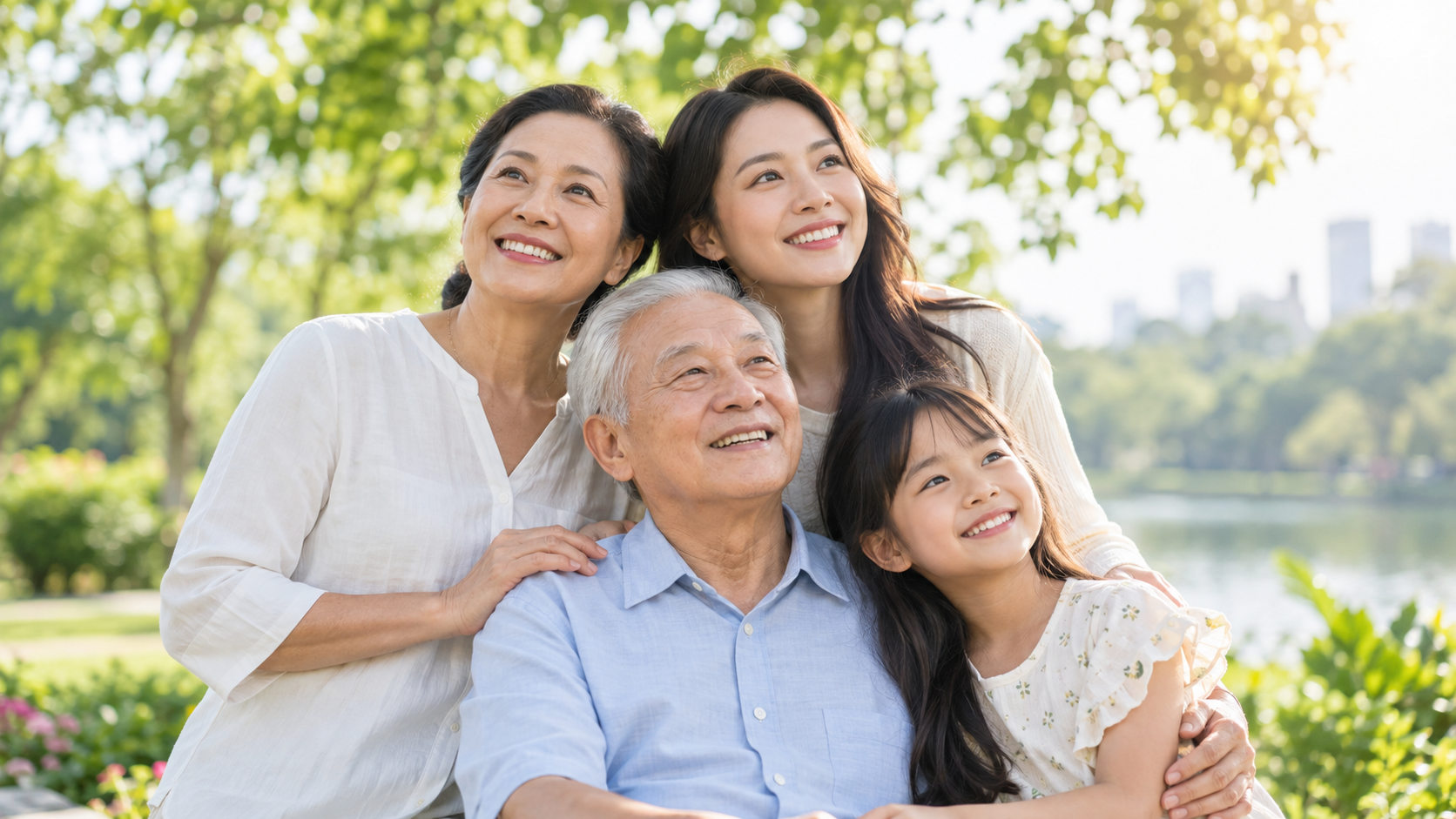 Gia đình nhiều thế hệ — hình ảnh minh họa sức khỏe cộng đồng