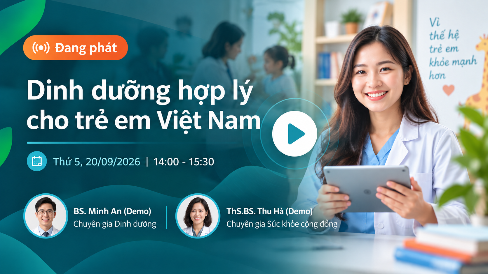 CCHC Live — Dinh dưỡng hợp lý cho trẻ em Việt Nam